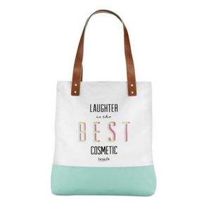 Benefit Cosmetics "laughter is the best cosmetic" tote bag